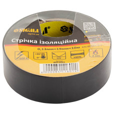 SIGMA Ізолента ПВХ (чорна) 0.13мм×19мм×10м Premium (8411601)