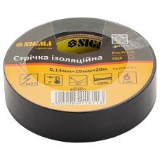 SIGMA Ізолента ПВХ (чорна) 0.13мм×19мм×20м Premium (8411611)