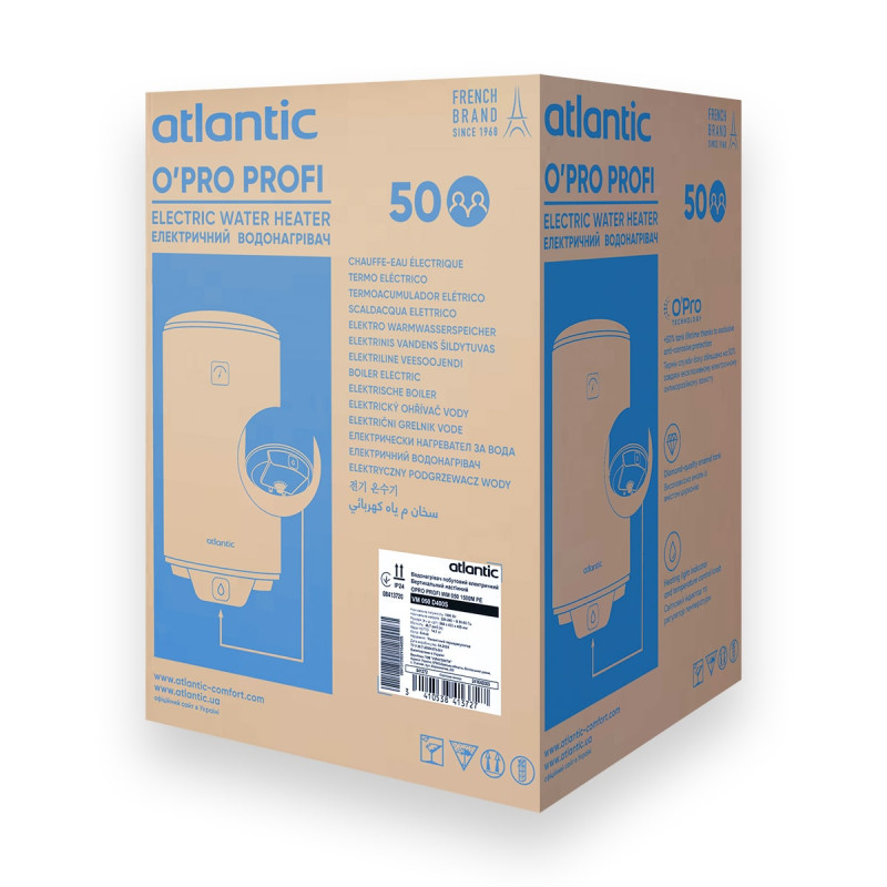 Atlantic Водонагрівач (бойлер) електричний Opro Profi VM 050 D400S (1500W) 80 літрів (841372)