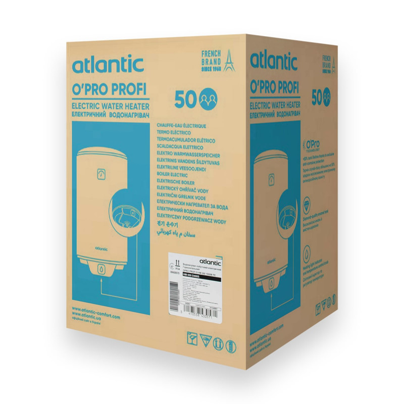 Atlantic Водонагрівач (бойлер) електричний OPro Horizontal HM 050 D400S (1500W) 80 літрів (843057)