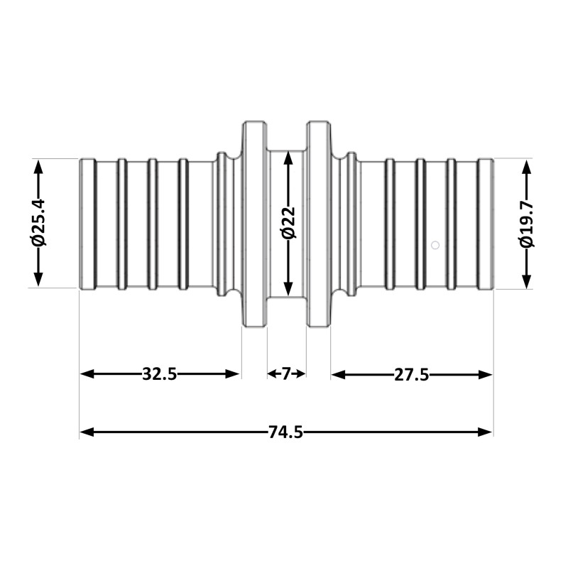Перехідник під натяжну гільзу Icma №1032 d25х3,5-32х4,4 851032GYGX05 SD00053865