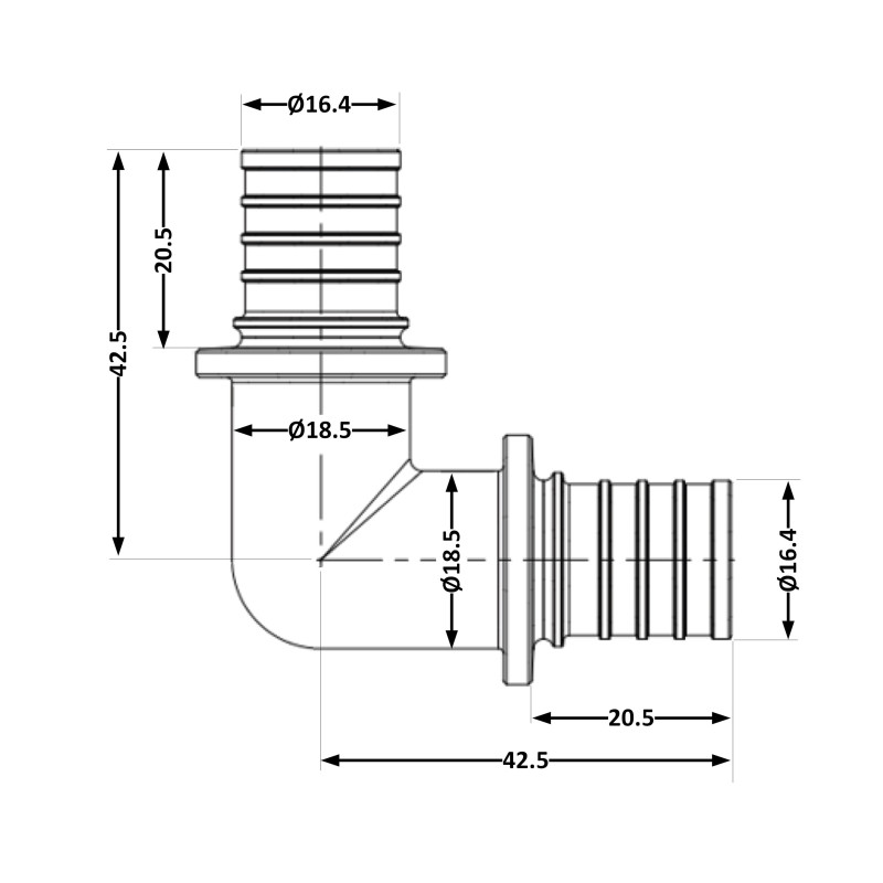 Кут натяжний Icma №1035 d25х3,5 851035GW05 SD00053879
