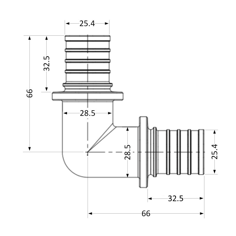 Кут натяжний Icma №1035 d32х4,4 851035GY05 SD00053881