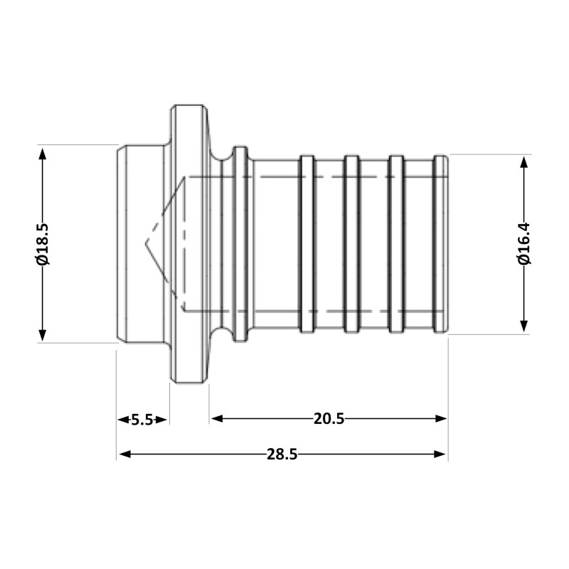 Заглушка натяжна Icma №1042 d20х2,8 851042GW05 SD00053920