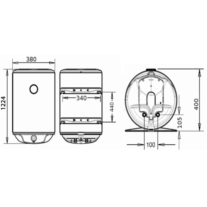 Бойлер Atlantic Steatite Slim VM 080 D325-2-BC (851230)