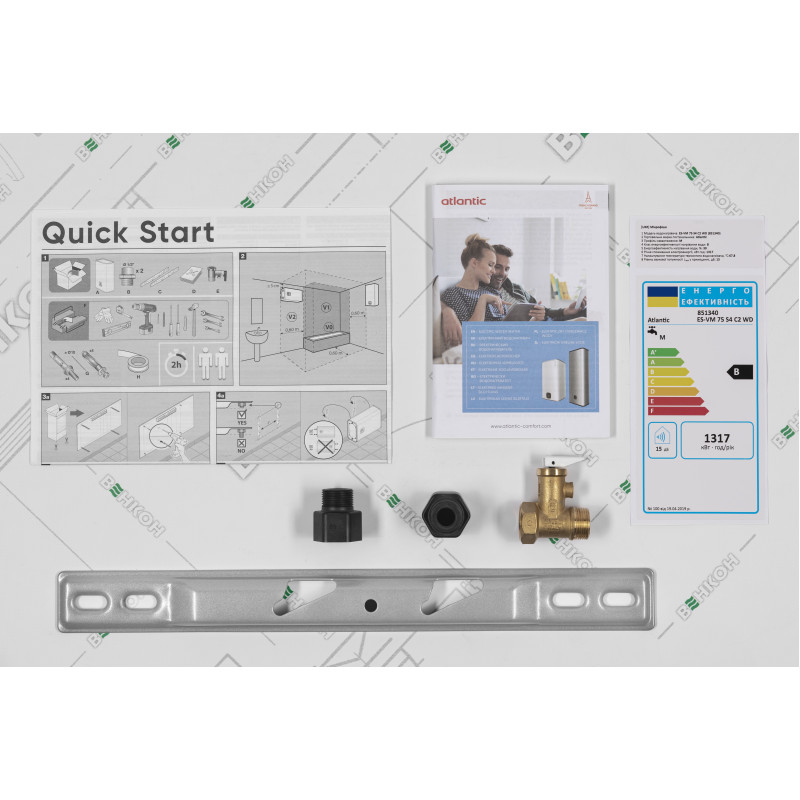 Atlantic Бойлер Steatite Cube WI-FI ES-VM 75 S4 C2 WD (2400W) silver 75 літрів (851340)