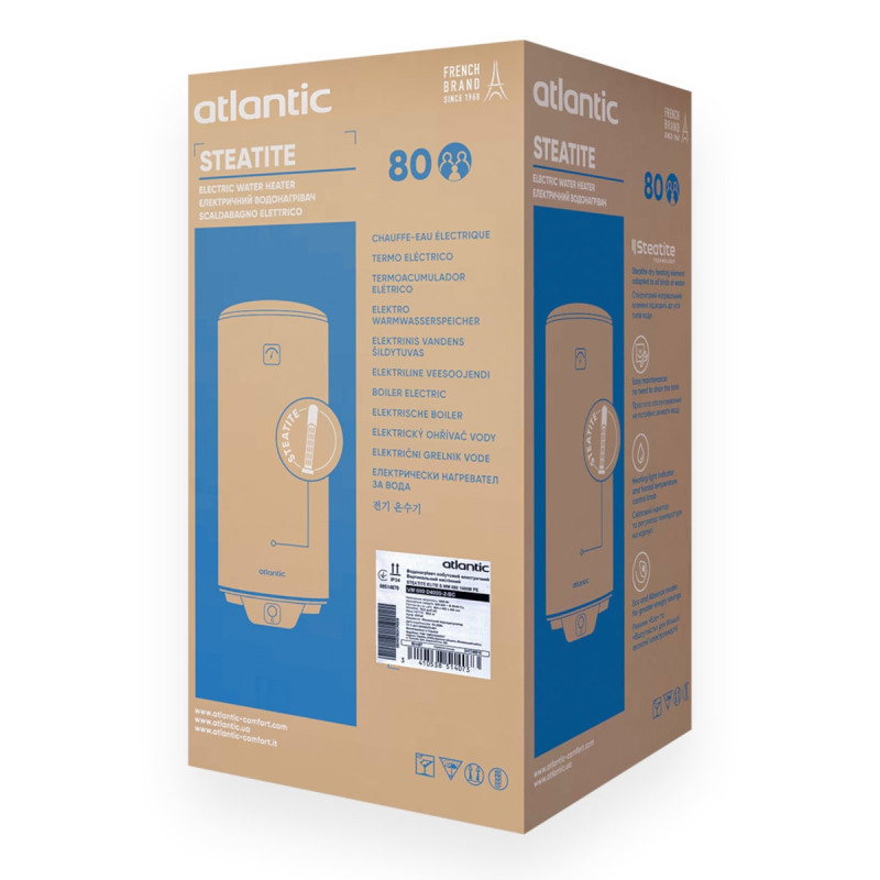 Atlantic Водонагрівач (бойлер) електричний Steatite Elite VM 080 D400S-2-BC (1500W) 80 літрів (851407)