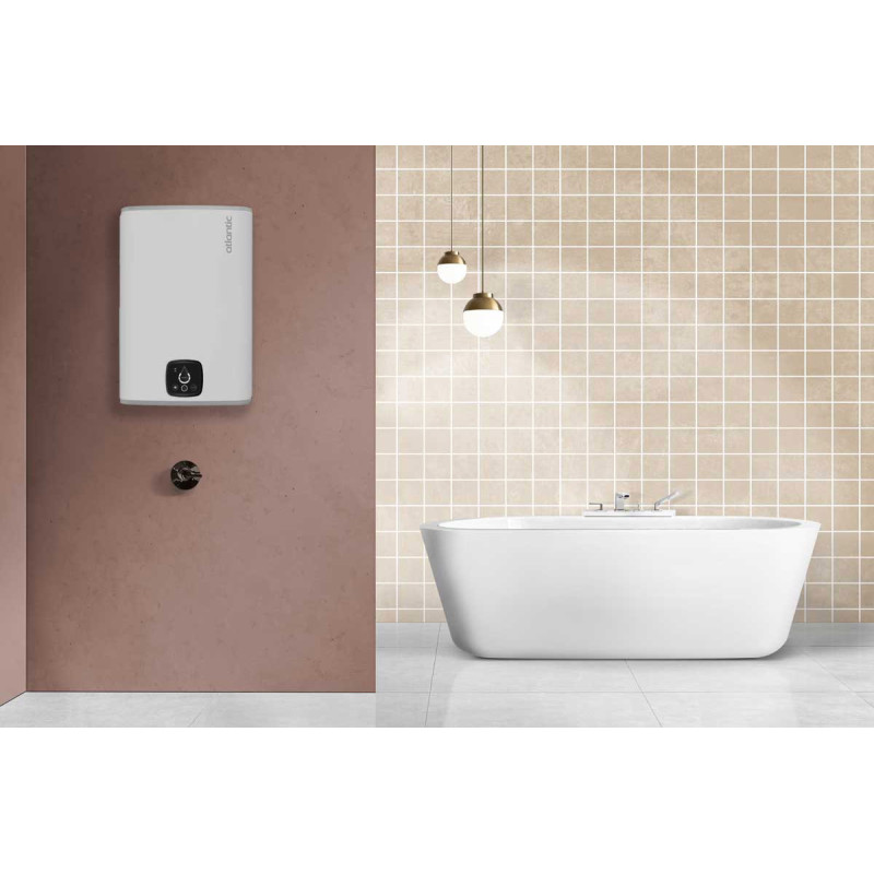 Бойлер Atlantic 75 л Steatite Cube WI-FI, 2,4 кВт, ES-VM 75 S4 C2 WD white (851339)