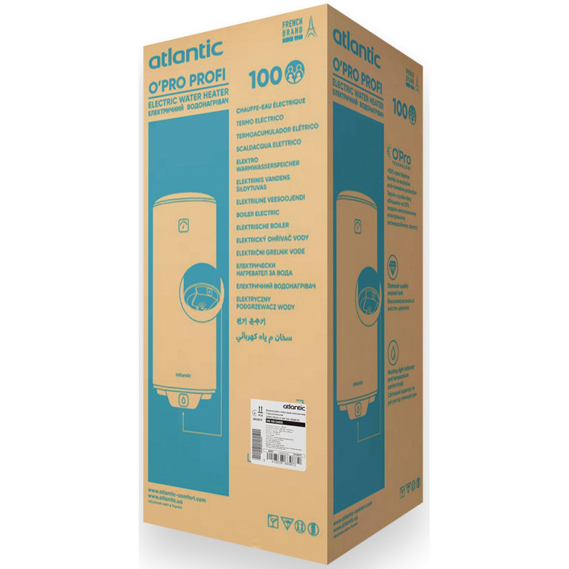 Бойлер Atlantic Opro Horizontal HM 100 D400S (1500W) (863087)