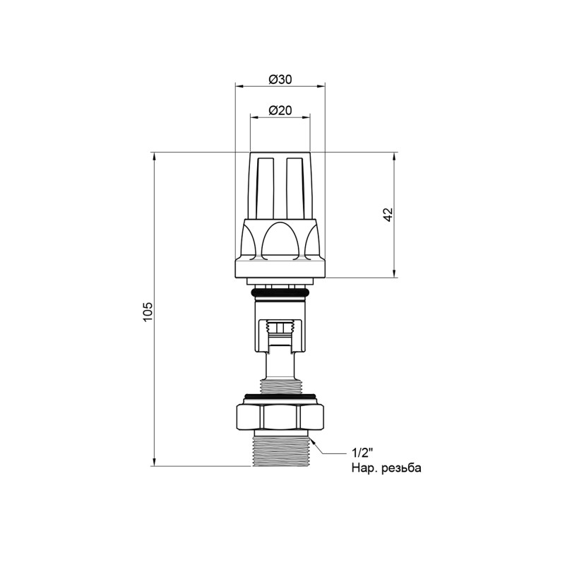Терморегулюючий механізм вентиля Icma №175 (87175AE06)