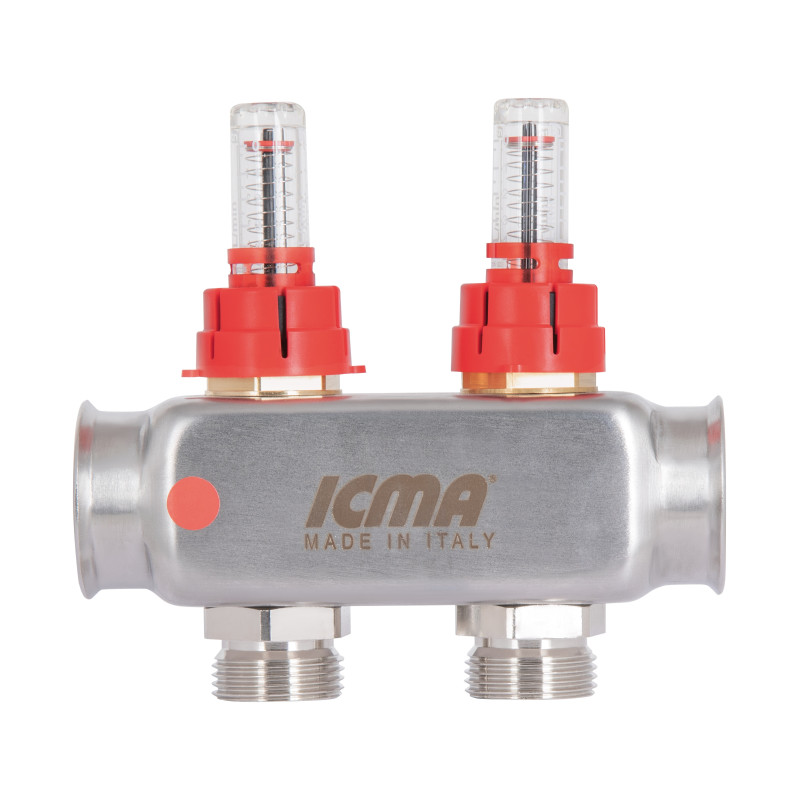 Колектор Icma № К073 з витратомірами (нерж.) 1