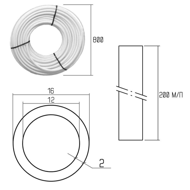 Труба GOLD-PEX Icma 16х2 мм, 200 м №P198 (88P180GH20099)