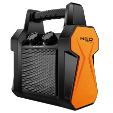 Neo Tools Теплова гармата електрична, 2кВт, 20м кв, 139м куб/год, керамічний нагрів. елемент (PTC), переносна, чорний (90-060)
