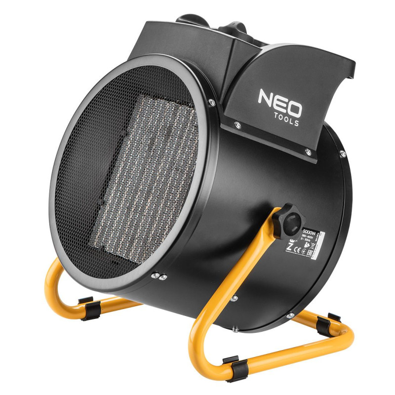 Neo Tools Теплова гармата електрична, 5кВт, 80м кв, 588м куб/год, 380В, керамічний нагрів. елемент (PTC), чорний (90-064)