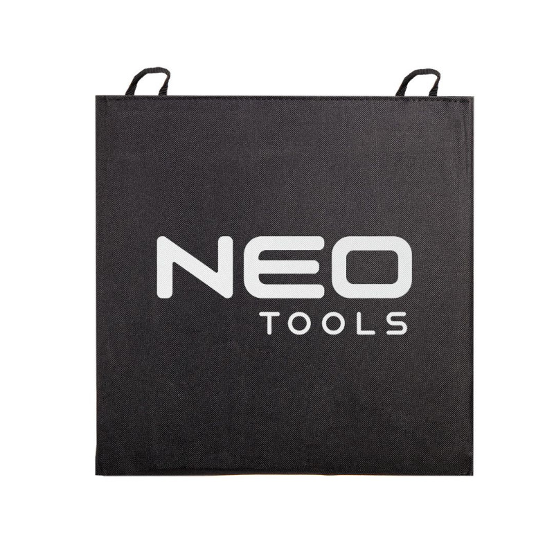 Neo Tools Портативний зарядний пристрій сонячна панель, 120Вт, регулятор напруги, USB-C та 2xUSB, 1316x762x15мм, IP64, кабель 5м, затискачі 