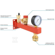 Afriso 9 061100 Группа безпеки котла BSB, Nmax UDT 73,6 кВт, з клап.безпеки MS 3 бар