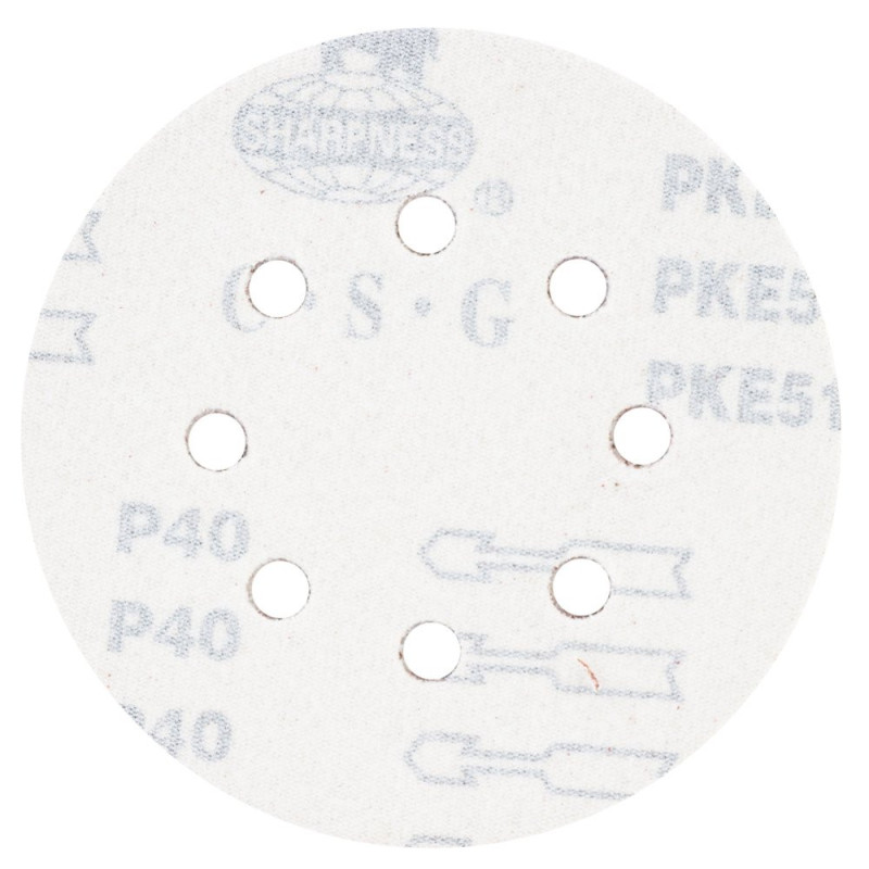 SIGMA Шліфувальний круг 8 отворів Ø125мм P40 (10шт) (9122631)