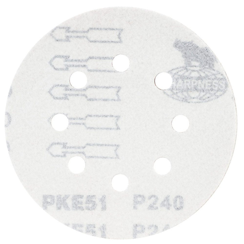 SIGMA Шліфувальний круг 8 отворів Ø125мм P240 (10шт) (9122711)