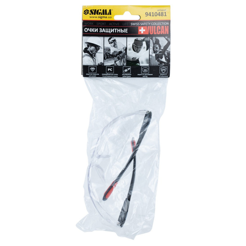 SIGMA Окуляри захисні Vulcan anti-scratch, anti-fog (прозорі) (9410481)