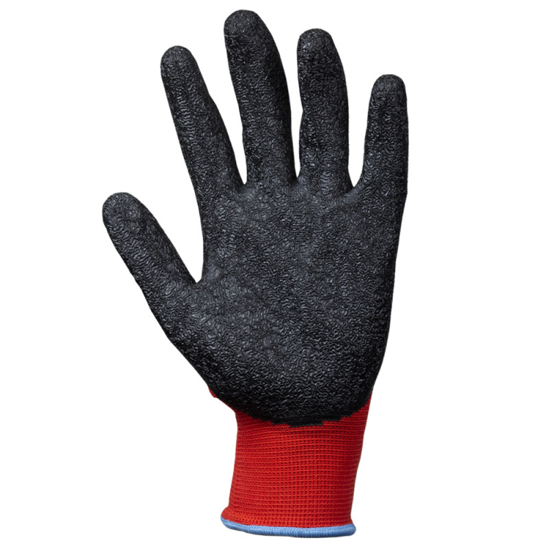 SIGMA Рукавички трикотажні з частковим латексним спіненим покриттям р10 (чорні, манжет) (9445581)