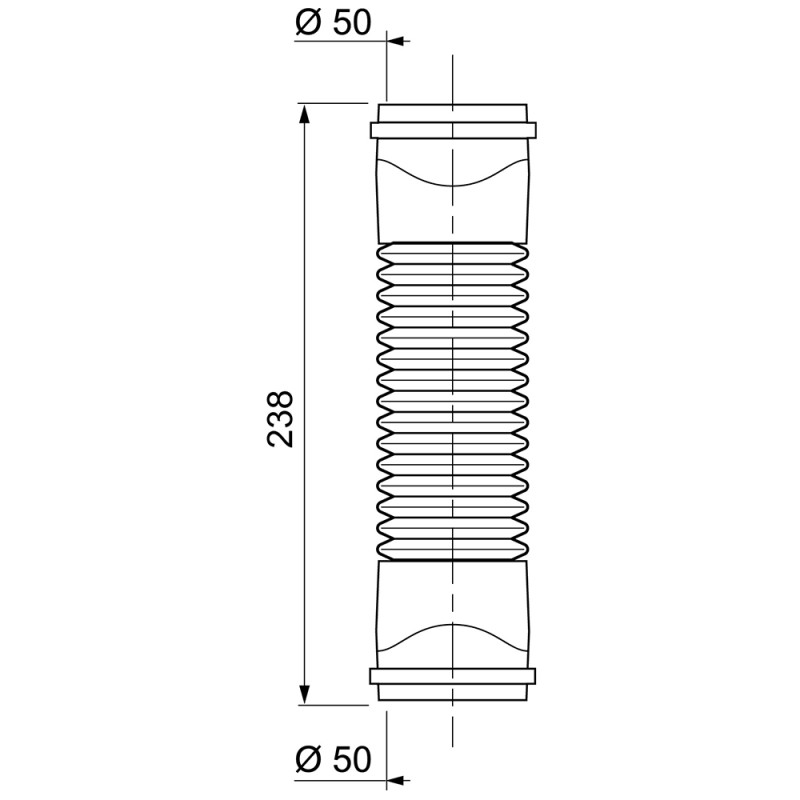 З'єднання гнучке Magiflex Ø50мм F-F 238мм WIRQUIN (9549350)