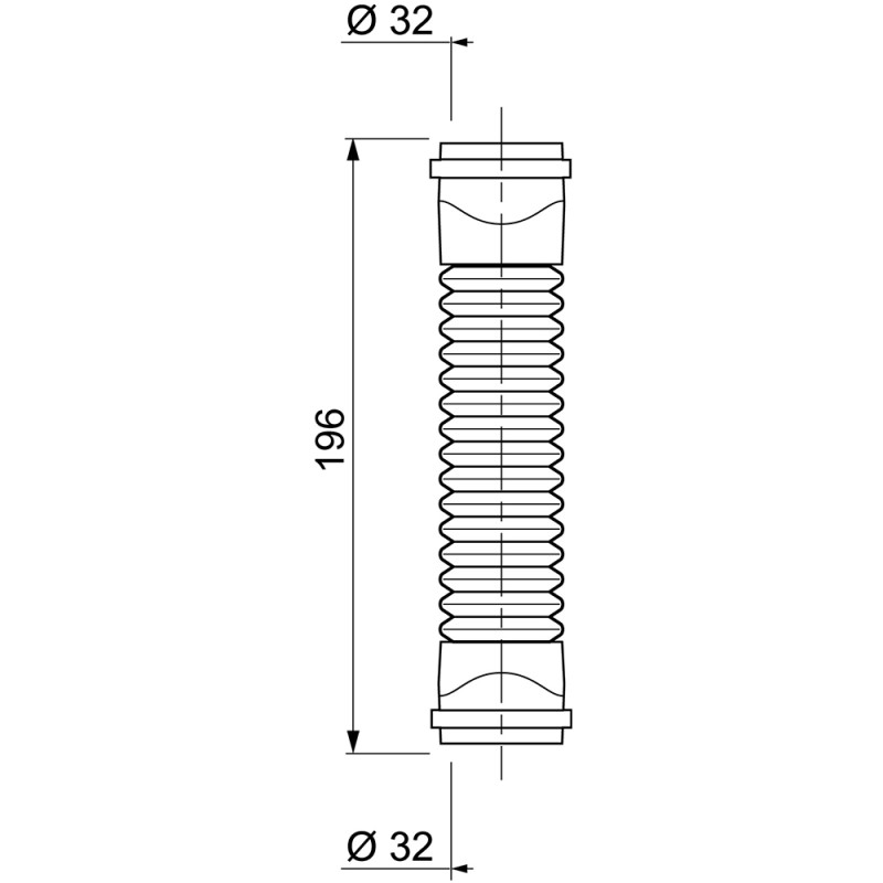 З'єднання гнучке Magiflex Ø32мм F-F 196мм WIRQUIN (9549352)