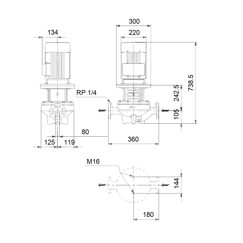 Насос GRUNDFOS TP 80-240/2 A-F-A-BQQE