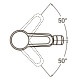 AQUATICA Змішувач HK Ø35 для біде на гайці HK-1F130C (9732500)