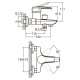 AQUATICA Змішувач HM Ø40 для ванни литий HM-1C131C (9736200)
