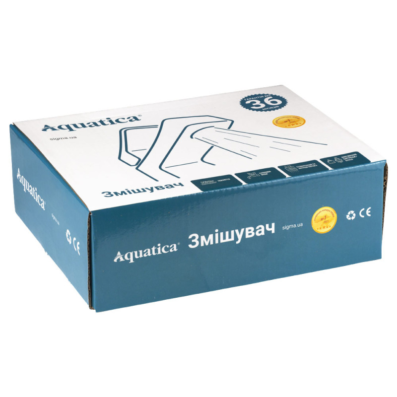 AQUATICA Змішувач s37 Ø35 для раковини литий на шпильці (B) (9737005)