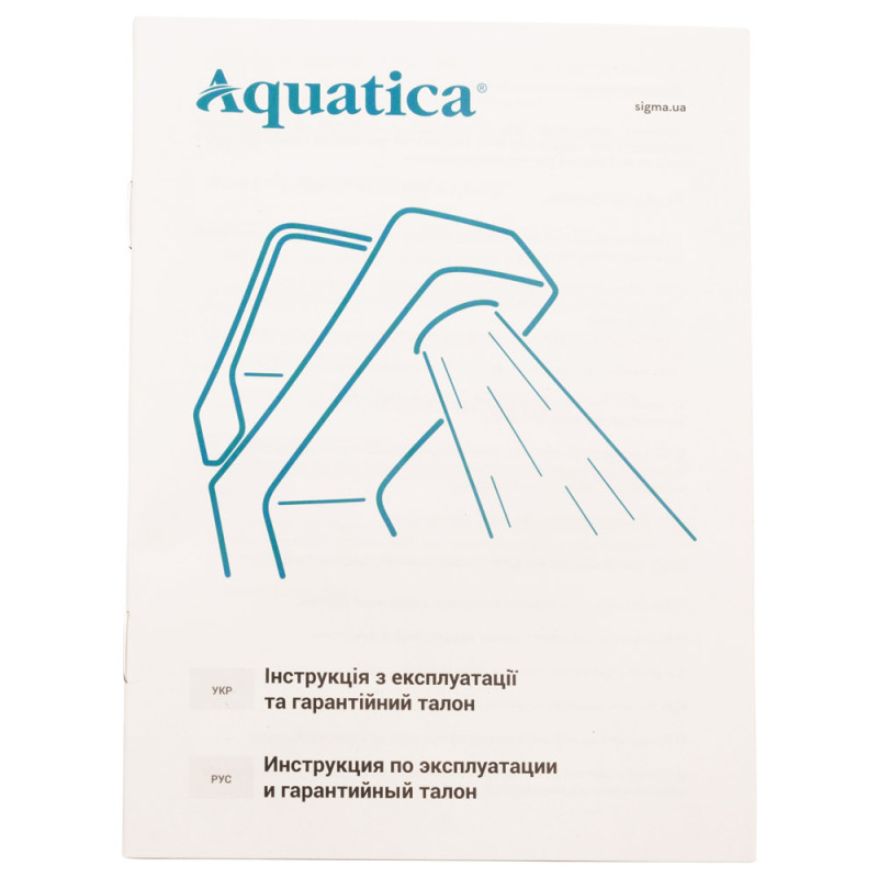 AQUATICA Змішувач s37 Ø35 для ванни излив прямий 350мм дивертор вбудований картриджний (B) (9737225)