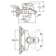 AQUATICA Змішувач KM Ø35 для ванни литий KM-1C133C (9740200)