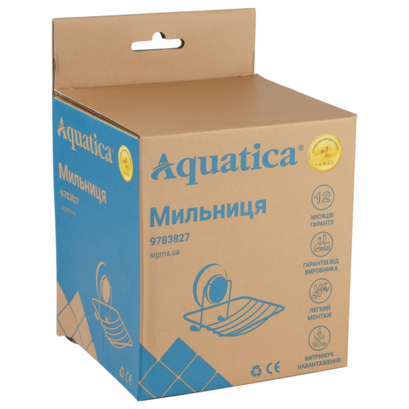 AQUATICA Мильниця на вакуумній присосці s38 135×120×102мм (9783827)