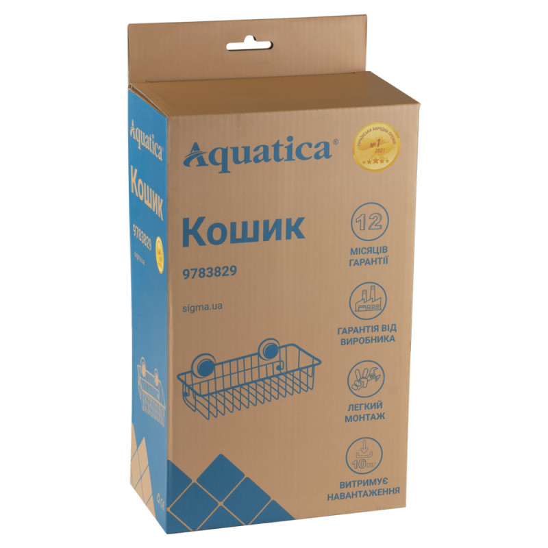 AQUATICA Кошик на вакуумних присосках s38 244×145×83мм (9783829)
