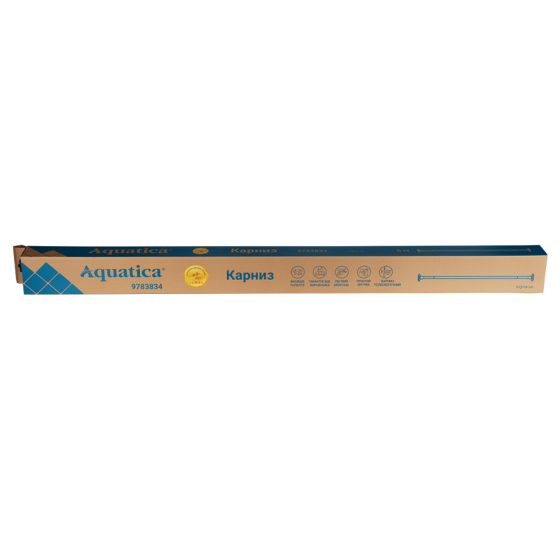 AQUATICA Карниз телескопічний на вакуумних присосках s38 1150-1800мм (9783834)
