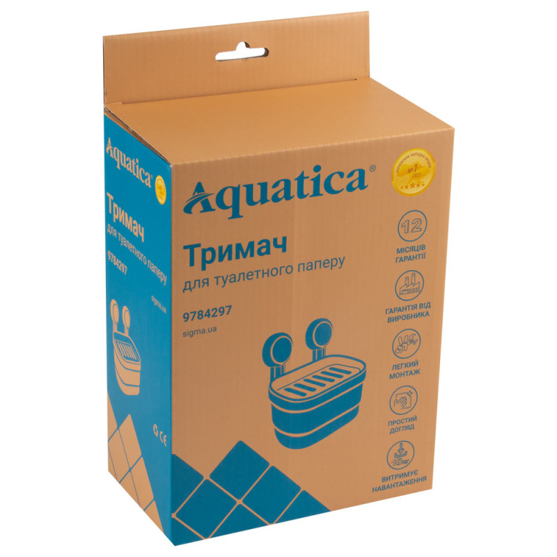 AQUATICA Тримач для туалетного паперу на вакуумних присосках s42 219×193×151мм (9784297)