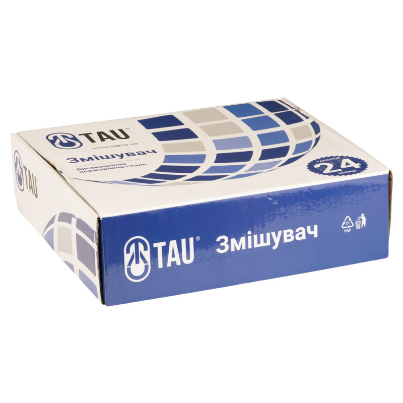 TAU Змішувач s18 Ø35 для раковини литий на гайці SS (9818000)