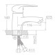 TAU Змішувач s43 Ø40 для раковини на шпильці SM-2A144C (9843000)