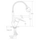 TAU Змішувач s43 Ø40 для кухні гусак гофрований на гайці SM-4B644C (9843150)