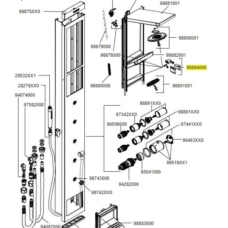 Hansgrohe Pharo кнопка для 26015000 з / ч, (98884000)