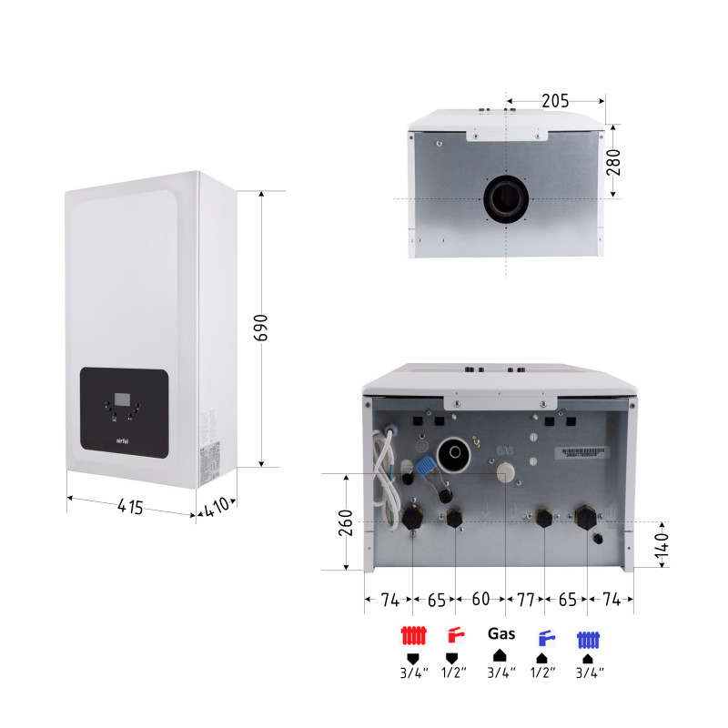 Котел газовий Airfel Optimum Premix 42 кВт SD00057009