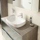 ROCA INSPIRA SOFT раковина 500*370*140мм, овальна, накладна, без отв. пiд змiшувач, без переливу, (A327500000)