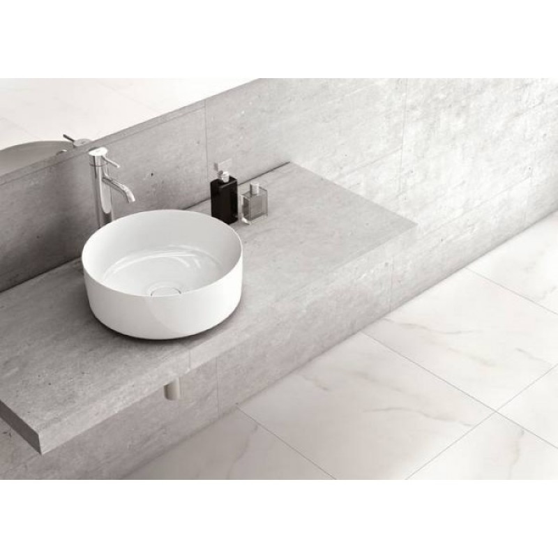 ROCA INSPIRA раковина 370*370мм, Round, напiввбудована зверху, з керам. декоративною кришкою донного клапану, (A32752R000)