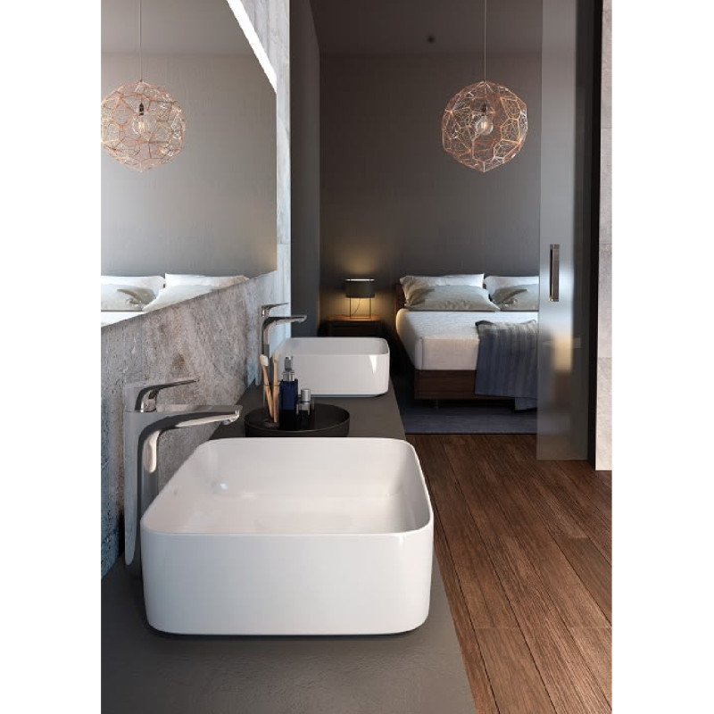 ROCA INSPIRA Square раковина 500*370*140мм, квадратна, накладна, без отв. пiд змiшувач, без переливу, (A327530000)