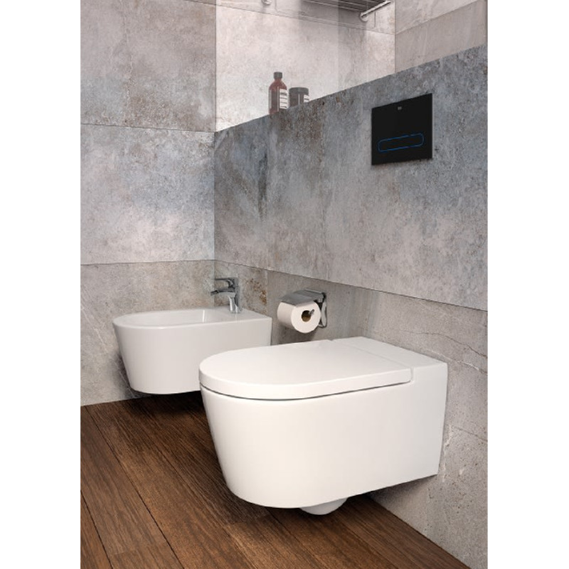 ROCA INSPIRA Round унiтаз 370*560*440мм, пiдвiсний, круглий, Rimless, горизонтальний випуск, (A346527000)