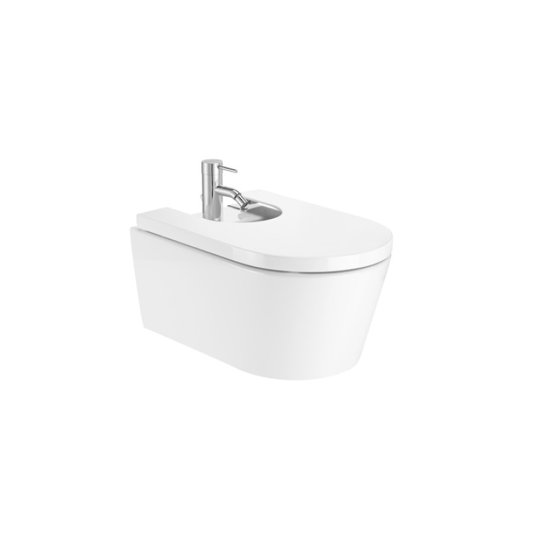 ROCA INSPIRA Round бiде 370*560*400мм, кругле, з 1-м отв. пiд змiшувач, пiдвiсне, (A357525000)