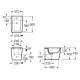 ROCA INSPIRA Square бiде 370*560*400мм, квадратне, з 1-м отв. пiд змiшувач, напольне, (A357537000)