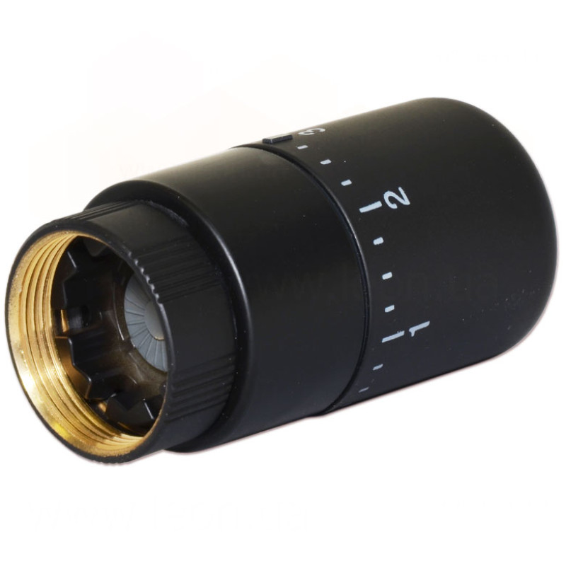 Carlo Poletti Термостатична латунна головка (рідинний сенсор) BLACK MATTE M30 x 1,5 (A40900EFS9005O)