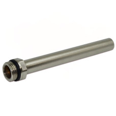 Carlo Poletti Трубка для під`єднання сантехприладів Ø1/2″ x Ø15 L=140 мм BRUSH SILVER (A42700J)