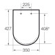 ROCA GAP Rimless сидіння для компакту, із системою плавного опускання, (A80173200B)